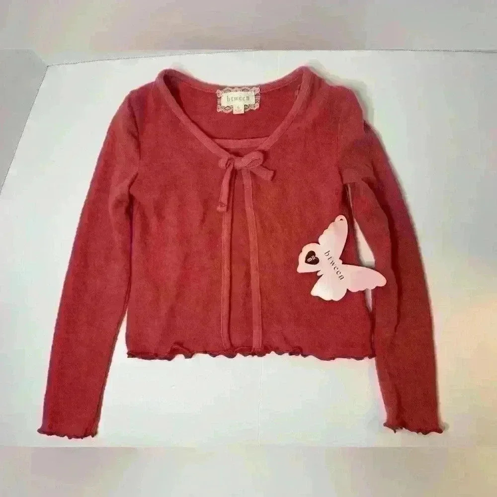 NWT Btween Girl’s Red Long Sleeves Sweater‎ Size 6